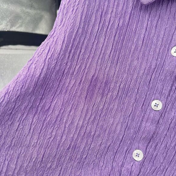 SHEIN Girls Purple Collared Top & Shorts Set Size 6 – 2-Piece Matching Outfit - Picture 5 of 15